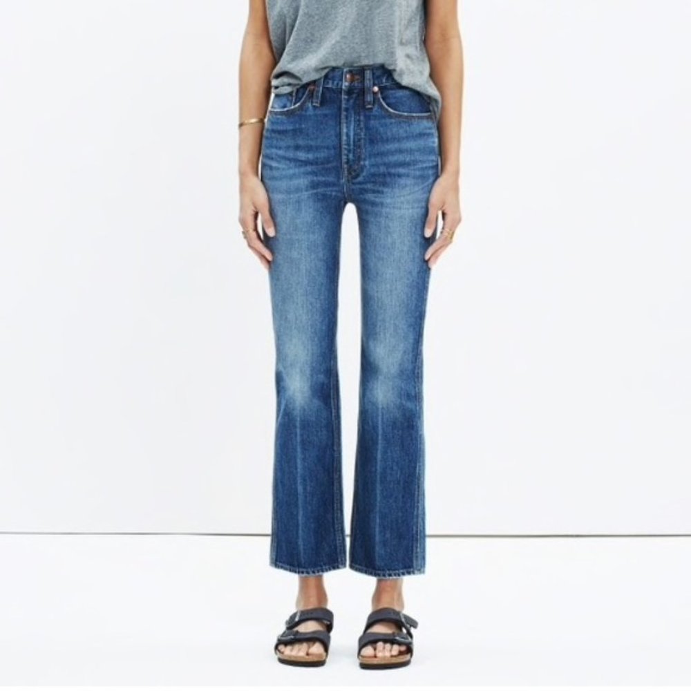 Rivet & Thread High Rise Crop Flare Jeans Madewell